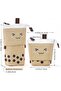 Cute Pop-Up Standing Pencil Case,Retractable Canvas Stationery Storage Box and Cosmetic Bag,Brown - 4