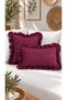 İnci Vintage Ruffled Cherry Rotten Pillow Cover 1 Pc - 7