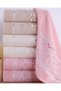 Bukle |   Set of 6 100% Cotton Laced Bowknots 50X90Cm Hand & Face Towels - 3