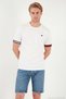 Crew Neck Sleeves Colorful Stripe Detailed t Shirt Men's t Shirt 5904060 - 3