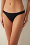 Black Basic Bikini Bottom with Macrame Detail on the Sides
