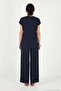 Lacing Detailed Double Breasted Collar Wide Leg Summer Suit Women's Suit 5866788 - 7