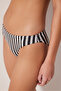 Alia Slip Glitter Striped Bikini Bottom - 3
