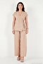 Lacing Detailed Double Breasted Collar Wide Leg Summer Suit Women's Suit 5866788 - 3