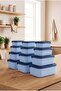Set of 12 Rectangular Storage Containers (0.43Ml-0.83Ml-1.6L-2.6L) Microwave and Freezer Compatible