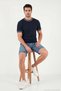 Cotton Crew Neck Contrast Striped t Shirt Men's t Shirt 5904034 - 7