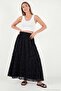 Elastic High Waist Patterned Maxi Chiffon Skirt Women's Skirt 6698075 - 2