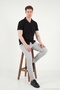 Cotton Blend Striped Textured Regular Fit Short Sleeve Shirt Men's Shirt 5904037 - 5