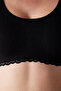 Traceless Black Invisible Lace Detailed Seamless Bra - 3