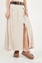 Pile Detailed Slit Belted Maxi Skirt Women's Skirt 145m39613 - 6