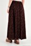 Elastic High Waist Patterned Maxi Chiffon Skirt Women's Skirt 6698075 - 7
