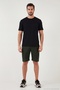 Normal Fit Cargo Pocket Elastic Waist Bermuda Shorts Men's Shorts 693263 - 3