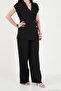 Lacing Detailed Double Breasted Collar Wide Leg Summer Suit Women's Suit 5866788 - 5