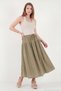 Cotton High Waist Tie Skirt Women's Skirt 668Ye4473 - 3