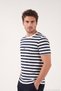 Striped Cotton Relaxed Fit Crew Neck t Shirt Men's t Shirt 5904078 - 4
