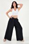 Linen Comfortable Fit High Waist Belted Trousers Women's Pants 145m39916 - 3