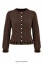 Pearl Buttoned Knitwear Brown