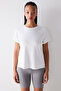 Off-White Crew Neck Loose Modal T-Shirt - 3