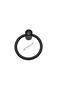 Ring Pendulum Matte Black Single Screw Furniture Handle Knob - 2