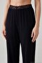 Soft Textured Tie-Back Lace Crop Pajama Set Women's Pajama Set 6575015 - 6