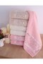 Bukle |   Set of 6 100% Cotton Laced Bowknots 50X90Cm Hand & Face Towels - 5