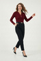 Tapered Fit High Waist Narrow Leg Belted Carrot Pants Women's Pants 6923854 - 3