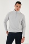 Cotton Regular Fit Half Zipper Stand Collar Sweater Men's Sweater 456112 - 6