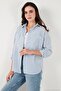 Regular Fit Long Sleeve Striped Shirt Women's Shirt 6772875 - 4
