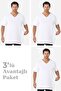 Men's V-Neck Short Sleeve Plus Size Basic T-Shirt 100% Cotton Combed