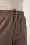 Cotton Waist-Tied High Waist Wide Leg Regular Fit Pants with Pockets Women's Pants 668Yp4 - 7