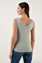 Slim Fit V-Neck Thick Strap 2'Li Package Blouse Women's Bluz 5864384S2 - 5