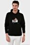 Cotton Regular Fit Printed Kangaroo Pocket Hooded Sweat Men's Sweat 6141004B - 3