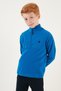 Soft Textured Zippered Stand Collar Winter Fleece Unisex Children's Fleece 5905002 - 2