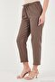Cotton Regular Waist Regular Fit Straight Leg Trousers Women's Pants 668Yp42282S4 - 6