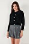 Fitted Fit Crew Neck Soft Textured Crop Cardigan Women's Cardigan 4615559 - 6