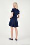 Regular Fit Crew Neck Pleated Mini Dress Women's Dress 5866342 - 7