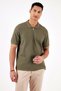 Cotton Regular Fit Zippered Polo Collar T Shirt Men's POLO NECK T SHIRT5902434 - 4