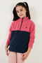Soft Textured Half Zipper Color Block Stand Collar Fleece Unisex Children's POLAR 5905004 - 2