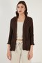 Collared and Cuffed Seersucker Kimono Cardigan Women's Cardigan 5869014 - 5