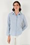 Cotton Slim Fit Classic Collar Shirt Women's Shirt 6777423 - 3