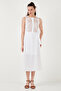 Embroidered Regular Fit Sleeveless Midi Dress Women's Dress 611El00959 - 3