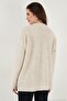 Regular Fit High Collar Soft Textured Knitwear Sweater Women's Sweater 4616222 - 7