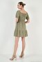 Gathered Front Balloon Sleeve Mini Dress Women's Dress 5869005 - 6