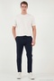 Slim Fit Normal Waist Tapered Leg Trousers Men's Pants 6841483 - 2