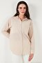 Regular Fit Long Sleeve Pocketed Striped Shirt Women's Shirt 6772895 - 5