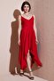 Asymmetrical Cut Regular Fit Midi Length Strappy V-Neck Dress Women's Dress 5866131 - 2