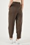 Relaxed Fit High Waist Narrow Leg Trousers Women's Pants 668Yp5456 - 7