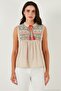 Cotton Regular Fit Embroidered Blouse BLUZ 611BZ0249 - 5