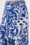 Regular Fit Patterned High Waist Flared Midi Length Slit Skirt Women's Skirt 5869013 - 5