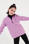 Soft Textured Zippered Stand Collar Winter Fleece Unisex Children's Fleece 5905002 - 3